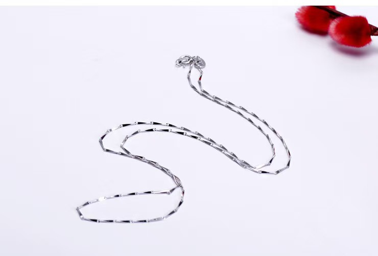 925 Sterling Silver Melon Seed Chain Necklace - Dainty Ingot Link Chain for Women